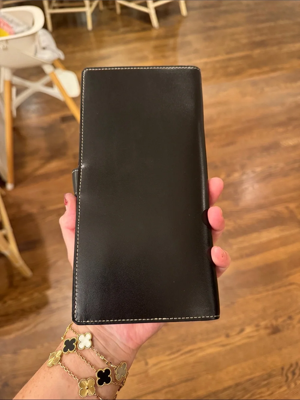 Ike Behar Black Leather men's travel wallet